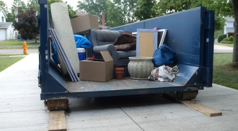 10-yard dumpster for a residential home cleanout