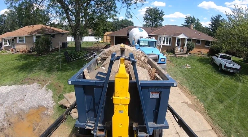 30-yard roll-off dumpster for larger construction projects