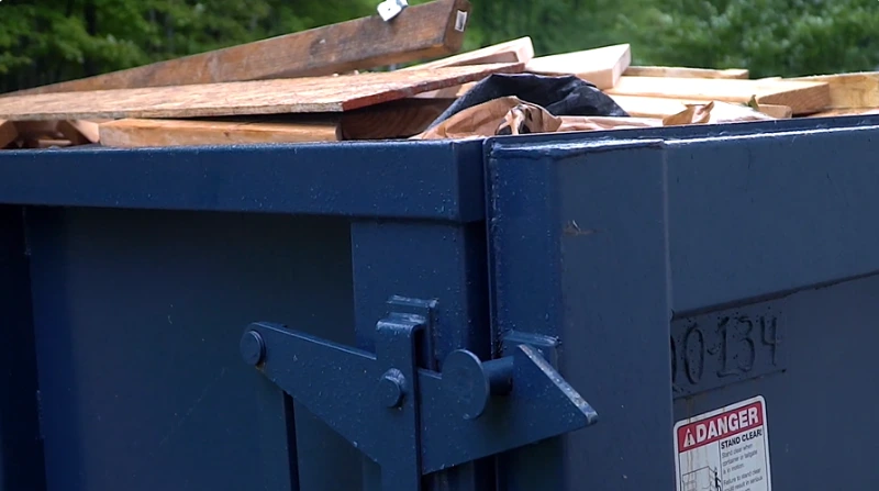 Roll-off dumpster for a home renovation cleanout