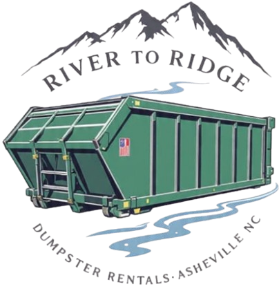 River to Ridge Dumpster Rentals logo for Asheville dumpster rental company