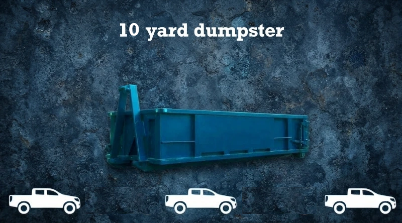 10-yard dumpster capacity for small cleanup projects