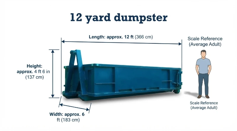 12-yard dumpster dimensions and capacity guide