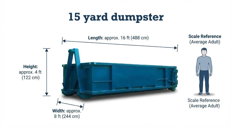 15-yard dumpster dimensions and capacity guide