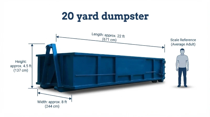 20-yard dumpster dimensions and capacity guide