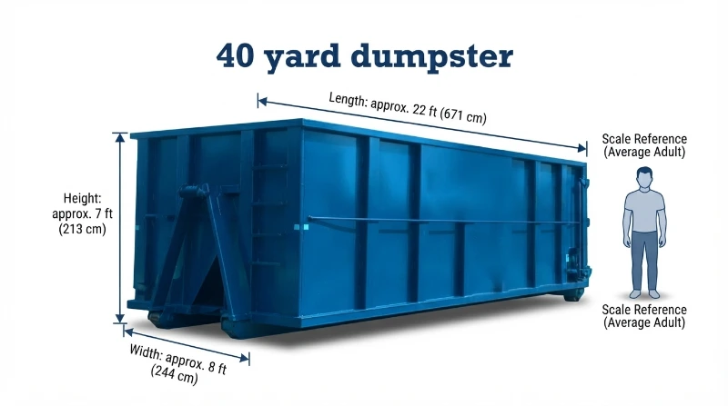 40-yard dumpster dimensions and capacity guide