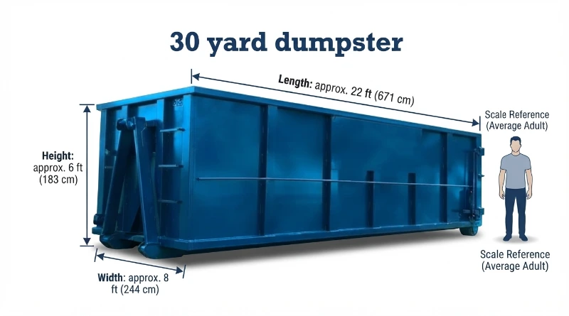 30-yard dumpster dimensions and capacity guide